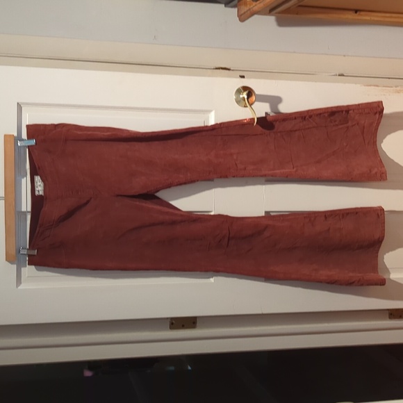 NWOT Free People Flare Corduroy in Rust - Picture 1 of 4